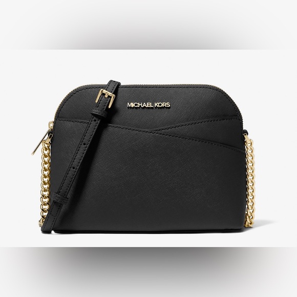 Authentic Michael Kors Jet Set Travel Medium Leather Cross Dome Bag CrossbodyNWT - Picture 2 of 8